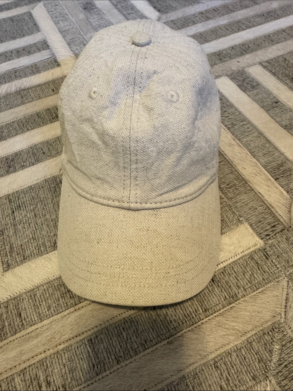 Madewell women’s ball cap, white canvas